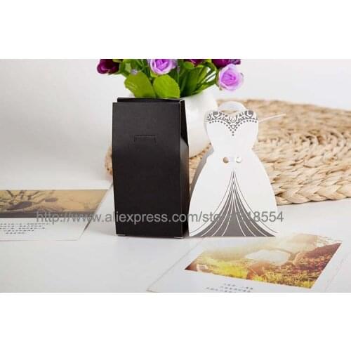 1500pairs=3000pcs Free Shipping New Arrival bride and groom wedding favour boxes wedding favors Candy Box Candy Paper Boxes