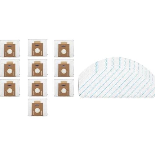 2 Set Vacuum Cleaner Part: 1 Set Disposable Mop Pads & 1 Set Replacement Vacuum Filter Bags