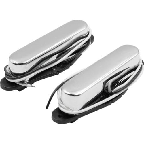 2pcs Metal Wired Electric Guitar Pickups Replacement DIY - Sliver