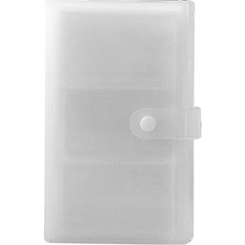 240 Slots Transparent PP Cover Business Card Book Large Capacity ID Holders Ticket Collection Clip