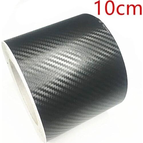 3D Carbon Fiber Car Sticker DIY Paste Protector Strip Auto Door Sill Side Mirror Anti Scratch Tape Waterproof Protection Film