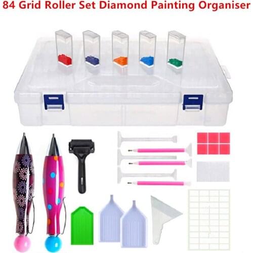 84 Pcs Diamond Painting Organiser Embroidery Sorting Box Jewellery Organiser Painting Box for Nails Rhinestone Beads DIY Crafts