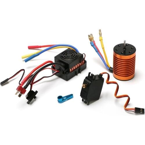 Brushless Upgrade Kit Motor ESC Receiver Remote Controller Servo Set for WLtoys 12428 1/12 RC Car Upgrade Parts