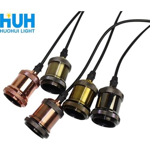 Aluminum Pendant Light E27 Lamp holder for 110V 220V led/Incandescent Edison bulb Vintage Retro decor hanging Lamp for home/room