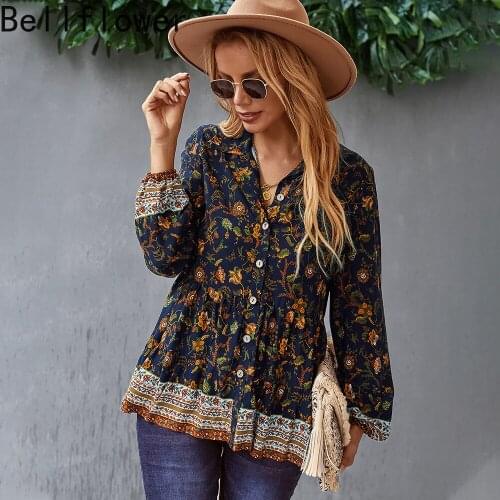 Женские модные рубашки BellFlower China At AliExpress