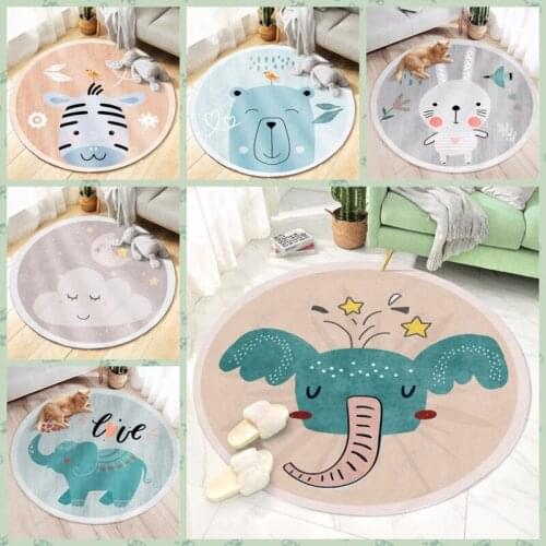 Cartoon anime animal bunny bedroom decor vortex rug room decoration teenager round rug carpets for bed room illusion rug carpets