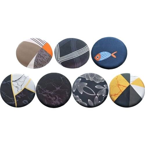 Elastic Bar Stool Cover for Dia 11-16" Washable Dustproof Chair Seat Cover Cushion 28-40cm Printed