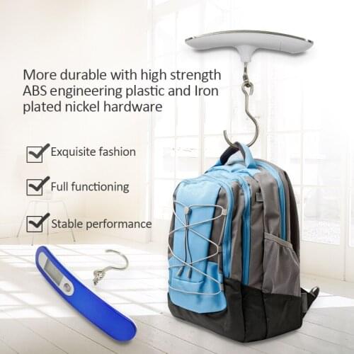 New 50kg Digital LCD bag scale Electronic Handheld scales for a travel suitcase Weight Luggage Balance weigher Hook Scale Straps