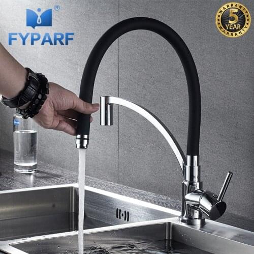 FYPARF Tap Kitchen Faucet Pull Out Kitchen Mixer Water Tap Sink Faucet Kitchen Taps faucet for kitchen Sink Mixer Chrome Brass