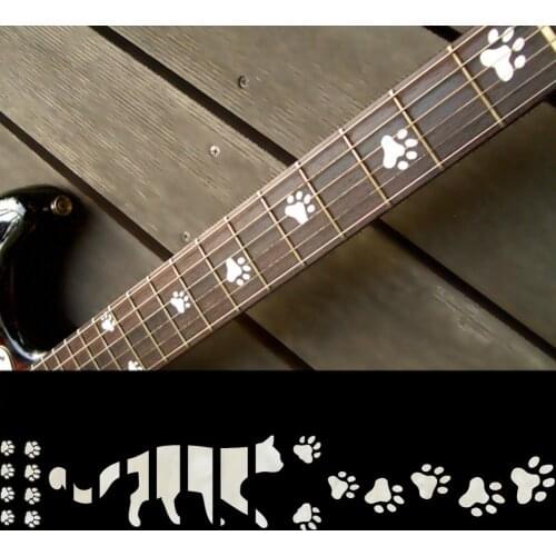 Fretboard Markers Inlay Sticker Decals for Guitar - Cats Foot Print - WP