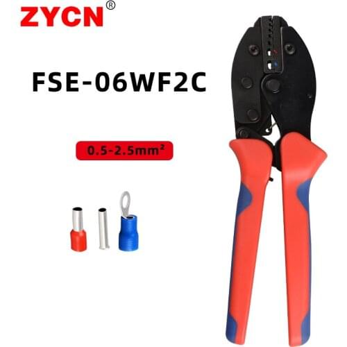 FSE 06WF2C 9 Inch Ratchet Crimping Pliers Labor Saving Smart Connectors Tools Tube Terminal Cable Wire