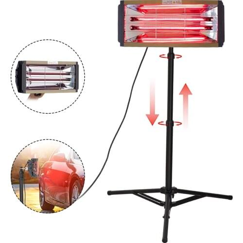 2000W Shortwave Paint Curing Heating Lamp Adjustable Bracket Handheld Infrared Lamps For Car Body Repair Tool Drying Paint Lamp