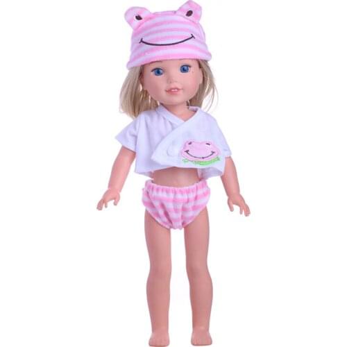 Best sweet Gift Pink frog suit clothes for Wellie Wisher doll party