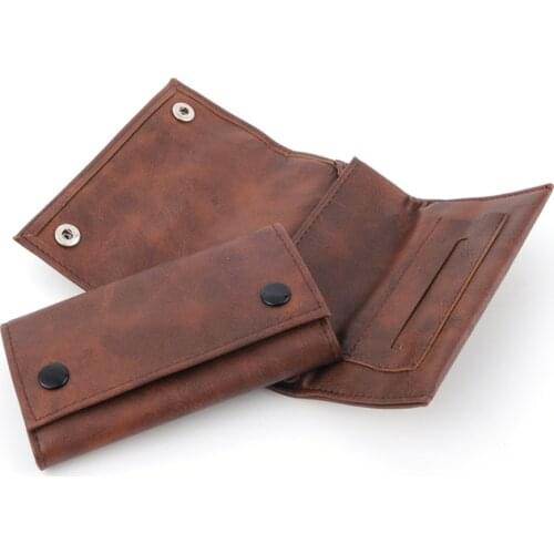 Fashion Synthetic Leather Tobacco Bag Brown Color Portable Storage Case For Smoking Rolling Pipe Cigarette Holder Tools