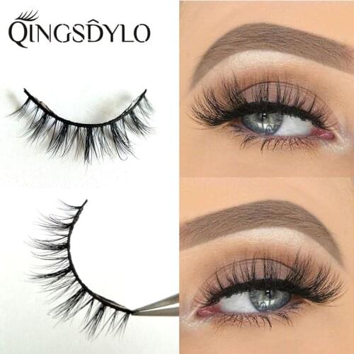 3D False Eyelashes Natural Look Handmade Volume Soft 3D Mink Lashes Elegant Reusable Lashes Extension for Makeup Cruelty-Free