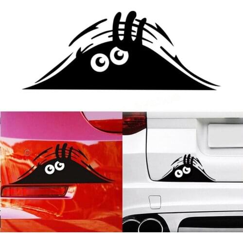 Car Stickers Funny Creative 3D Big Eyes Decal Peeking Monster Auto Products Car Accessories Multiple Colour And Size
