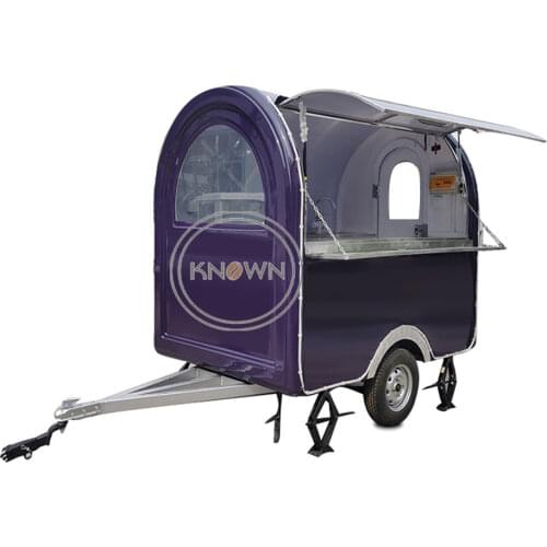 Light purple color mobile food cart street kiosk ice cream truck with food equipment food trailer