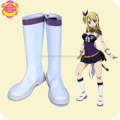 Fairy Tail Lucy Heartphilia Anime Characters Shoe Cosplay Shoes Boots Party Costume Prop