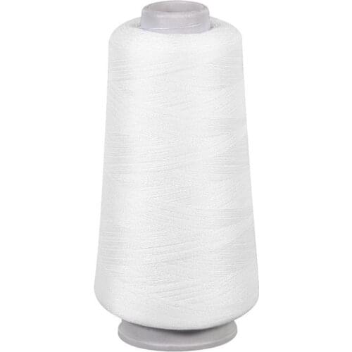 3000 Yards Polyester Sewing Thread Bleached Polyester Thread Spools for Sewing Machine Handworking (White)