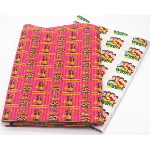 Half yard 45*140cm cartoon print polyester cotton fabric mask handmade craft 664