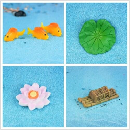 Sale! 1PCS Gold White Grass Carp Fish Goldfish Fishbowl Model Small Statue Little Figurine Crafts Figure Ornament Miniatures