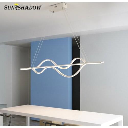 Modern Pendant Light 100cm Ceiling LED Pendant Lamp Black&White&Coffee Hanging Lamps For Living Room Bedroom Dining Room Kitchen