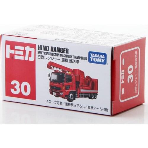 Takara Tomy Tomica Hino Ranger Heavy Construction Machinery Transporter Model Vehicle Metal Diecast Toy Car New