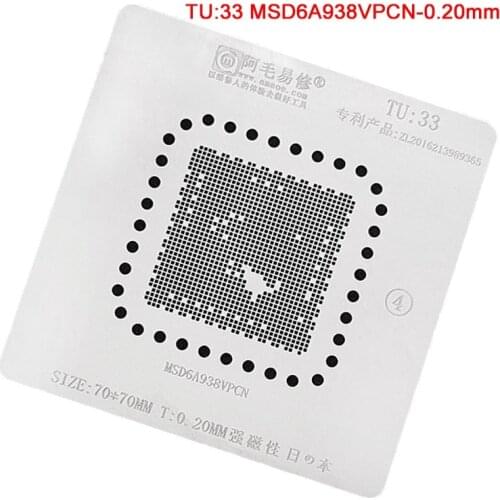 BGA Reballing Stencil For LCD TV IC MSD6A938VPCN Reball IC Pin Solder Tin Plant Net BGA Heating Template TU33