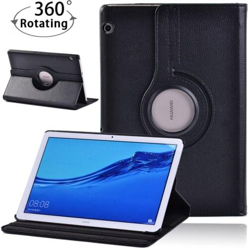 360 Rotating Case For Huawei MediaPad T5 10 AGS2 W09/L09/L03/W19 10.1 Tablet Stand Cover For Huawei T5 10 Case + Film Pen