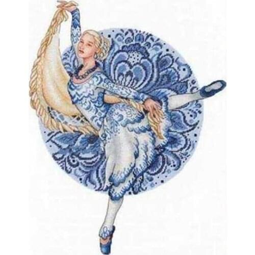 Embroidery Needlework Crafts 14CT Unprinted DIY Quality Ballet Cross Stitch Kits Handmade Arts Home Decor