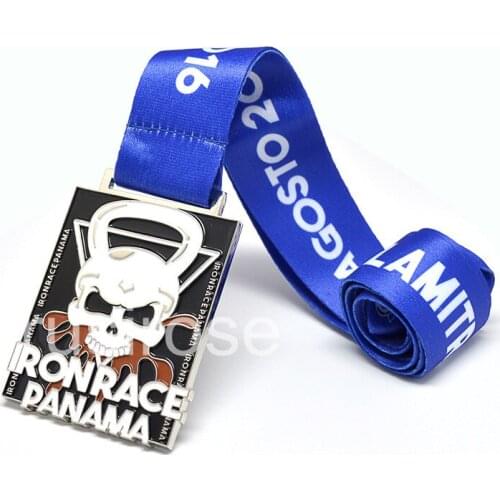 South America skull-head medal customization, Panama Brazilian soft enamel games Marathon medal customization