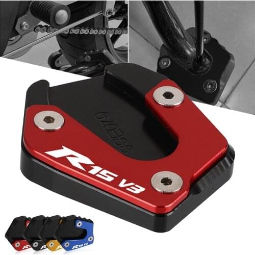 YZFR15 for YAMAHA YZF R15 R15 V3 2017 2018 2019 2020 YZF-R15V3 Motorcycle CNC Kickstand Side Stand Extension Pad Aluminum