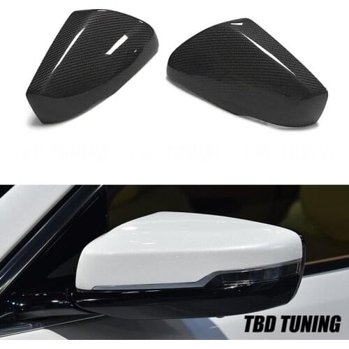 For Cadillac CT6 Carbon Fiber Rear Caps Mirror Cover Replacement Style CT6 2016 2017 Side View Mirror Cover