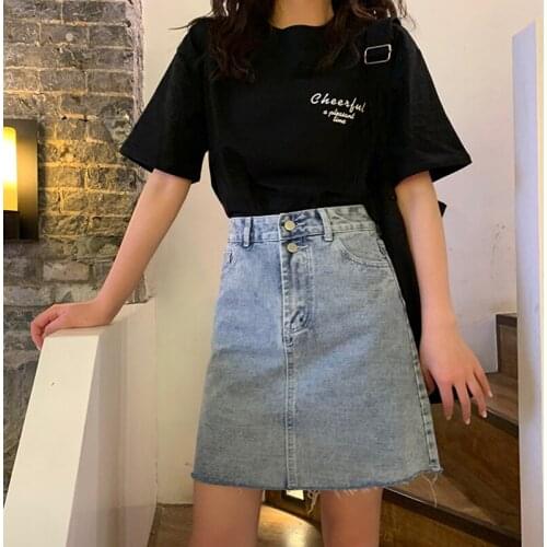 Womens Denim Skirt Ladies Mini Jeans Skirt Casual Blue Jeans Skirts Arrival Women Denim High Waisted Zipper Pockets Skirts