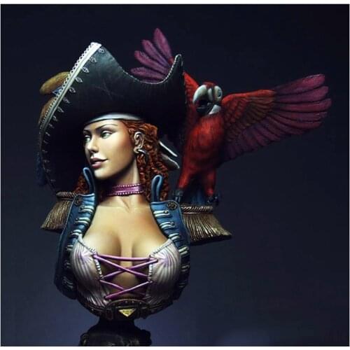 1/10 ancient woman warrior high 11cm bust Historical toy Resin Model Miniature Kit unassembly Unpainted