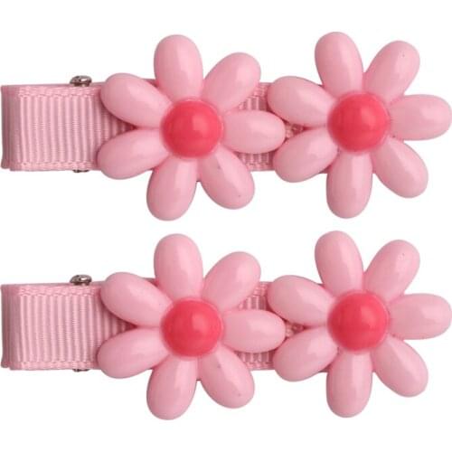 1Pair=2pcs Cute Mini Flower Hairpin Bright Color Floral Barrettes Birthday Gift For Little Girls