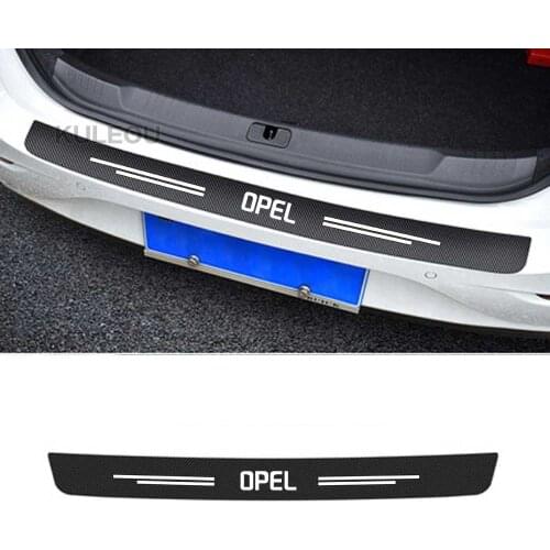 1pc car trunk decorative protective stickers Bumper decoration modification For opel astra j corsa d astra stickers Accessories