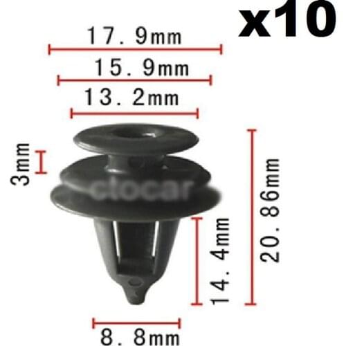 10pcs OEM Nylon for Toyota /Universal (Fit Size) / Lexus Door Trim Panel Retainer Clips Fastener # 67771-12040