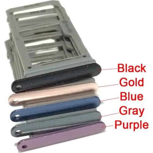 100Pcs/lot Original Single Sim Card Tray Micro SD Card Holder Slot For Samsung Galaxy S9 G960 S9 Plus G965 Mobile Phone Parts