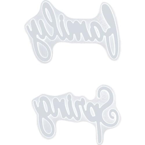 2 Pack DIY Spring Letters Resin Mold UV Epoxy Silicone Mold DIY Casting Molds Home Number Epoxy Mold Making Tool