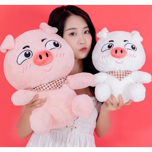 23/30/40 cm Soft Pink Funny Pig Plush Toy Soft Stuffed Cute Animal Pig Lovely Dolls for Kids Appease Toy Babys Room Decoration
