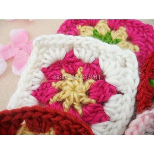 50pic/lot knitted lace doily for home decor colorful crochet coaster as cup holder table mat pad place mat felt for home decor