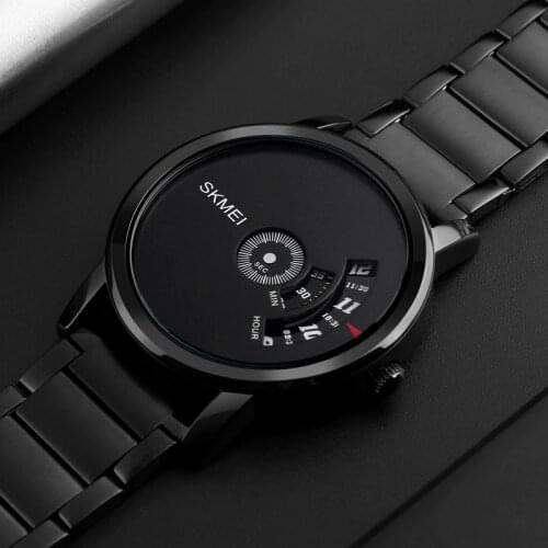 SKMEI Simple Style Fashion Men Quartz Watch Luxury Creative Steel Band Waterproof Casual Mens Watches Relogio Masculino