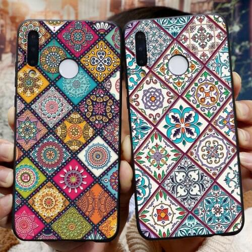 Vintage Flower 3D Cover For Huawei P Smart 2020 Z Y6 Y7 Y9 2019 Honor 9S 9A 9C 8X 9X 10i 10 20 Lite Pro 3D Relief TPU Phone Case