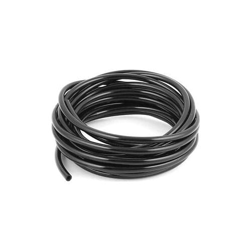 Black 6mm x 4mm Fuel Gas Air Polyurethane PU Tubing Hose Pipe 6M Long