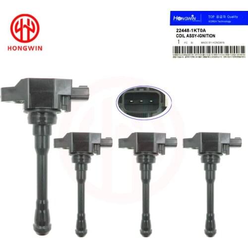 4Pcs Ignition Coil 22448-1KT0A,22448-ED000,22448-1KT1A For Nissan Juke Micra IV Note Qashqai X-Trail Renault Koleos 1.2L 1.6L