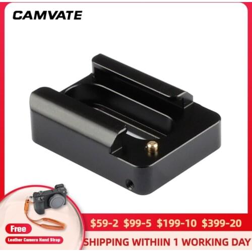 CAMVATE Cold Shoe Mount With Built-in Anti-fall Spring Pin &1/4"-20 Thread Screw For Monitor/LED Light/Microphone/Flash Mounting