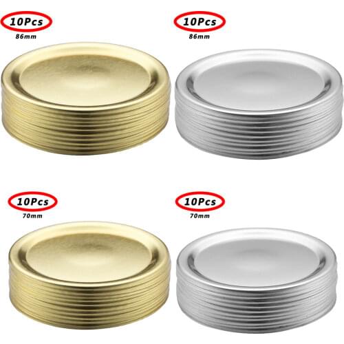 20 Drinking Jars Lids Anti Rust Metal Decor Caps Regular/Wide Mouth Mason Jar Split-Type Covers Non Splash Storage Seal Lid Set