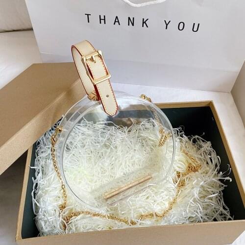 Fashion Acrylic Buckle Women Purses and Handbags Designer Bag Female Party Clutch Chain Shoulder Bag Casual Top Handle Wedding