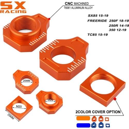 Motorcycle CNC Rear Chain Adjuster Axle Block Set For KTM SX85 2015-2019 FREERIDE 250F 2018-2019 250R 350 HUSQVARNA TC85